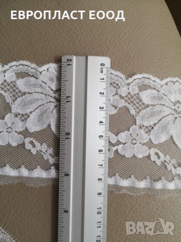 Дантела Бяла 8 см, снимка 3 - Платове и дамаски - 33930683