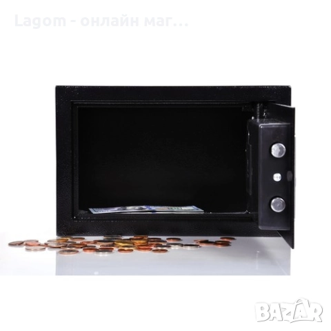 Сейф Malatec 22627, Капацитет 10L, Метален сейф за пари, Електронно заключване + Ключ, снимка 10 - Кутии за съхранение - 52561576