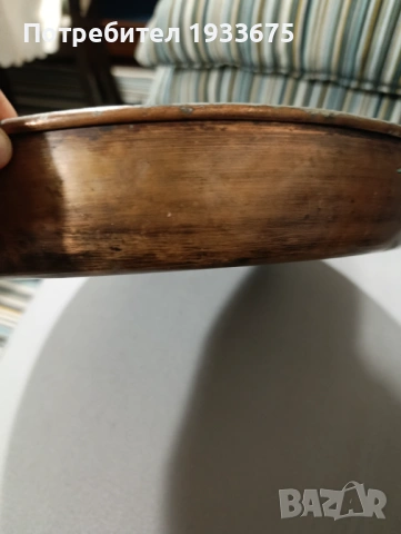  Автентична Медна/Бакърена тава , снимка 4 - Антикварни и старинни предмети - 53965116