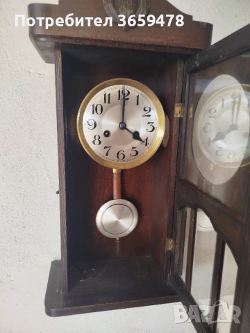 Стар стенен английски часовник, снимка 5 - Стенни часовници - 51396915