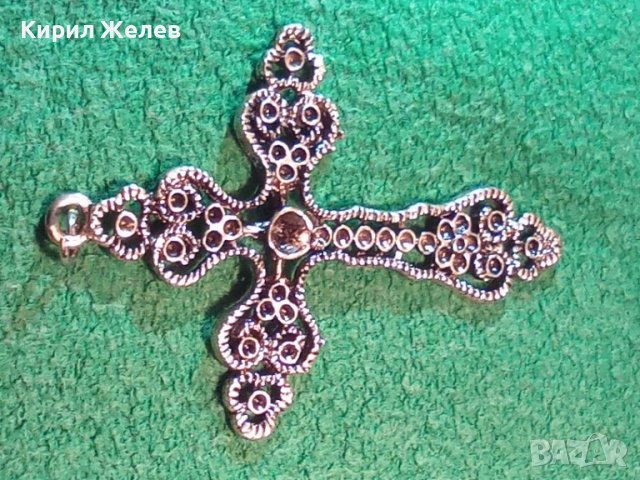 СРЕБРИСТ ФИЛИГРАНЕН ТИП КРЪСТ ГОЛЯМ 87133, снимка 2 - Колиета, медальони, синджири - 29563969