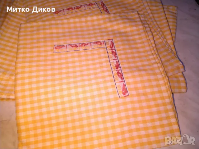 Покривка оранжева карета 43х41см-6 броя нови, снимка 3 - Покривки за маси - 47869386