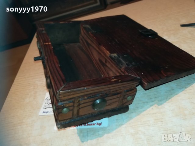 ПОРЪЧАНА-ретро дървена кутия-внос франция-25х12х10см, снимка 11 - Колекции - 30182289