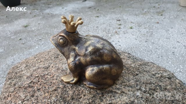 Чугунена масивна жаба 900гр, снимка 4 - Градински мебели, декорация  - 37065267