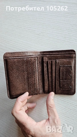 Мъжки кожен портфейл, снимка 2 - Портфейли, портмонета - 53167776