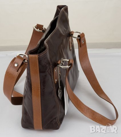 Дамска кожена кафява чанта Lattemiele , снимка 3 - Чанти - 37139662