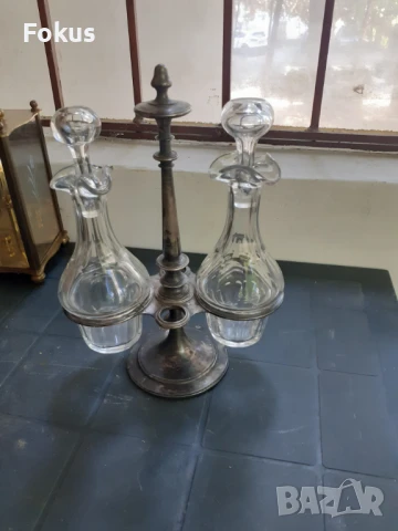 Уникален стар антикварен посребрен оливерник на Cristofle, снимка 3 - Антикварни и старинни предмети - 50929582