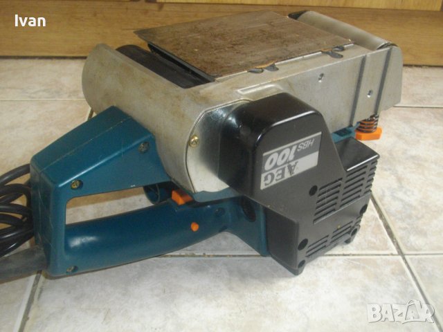 AEG-1010W/350m/min/4,8kg/4,8 A-Немски Професионален Голям Лентов Шлайф-ОТЛИЧЕН-Почти Нов-АЕГЕ, снимка 17 - Други инструменти - 40719620