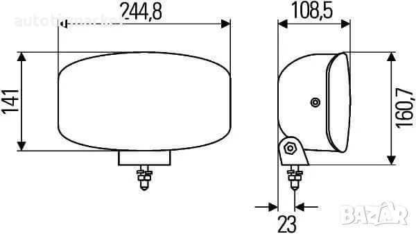 Лед LED Правоъгълен Халоген за Тир, Камион – M710621, снимка 2 - Аксесоари и консумативи - 56052773