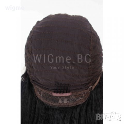 Дълга черна обемна лейс фронт перука Лорена - ефект вафлички, снимка 7 - Аксесоари за коса - 35626643