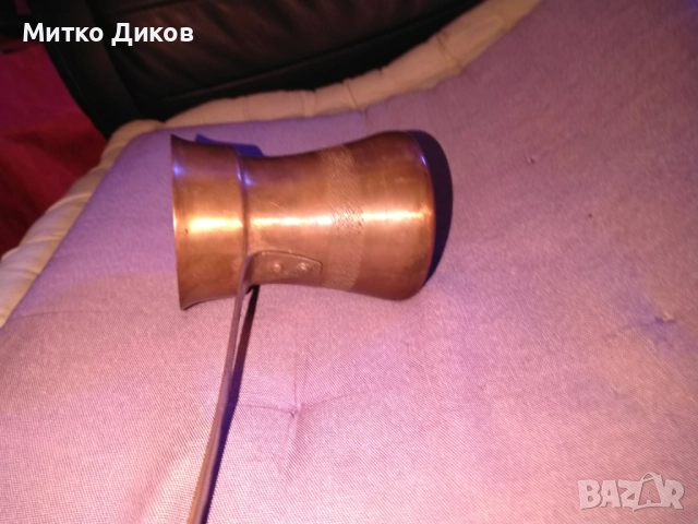 Медно канче за кафе Н-110мм фи 75мм с 6 медни чаши Н-45мм и фи 75мм нови, снимка 10 - Чаши - 52840074