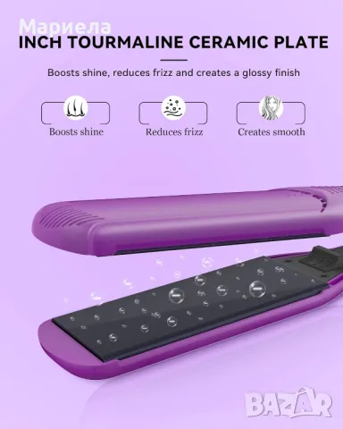 Широка преса за коса до 240°С / Професионална Преса за Коса / Бързо загряване за 30 сек.