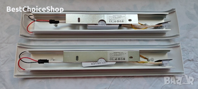 Комплект от 2 модерни LED интериорни стенни лампи 3000K, 40см., 16W , снимка 2 - Лампи за стена - 53141642
