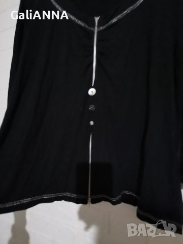 СТРАХОТНА И ЕФЕКТНА БЛУЗА С ЦИПОВЕ 2XL, снимка 3 - Блузи с дълъг ръкав и пуловери - 42860548