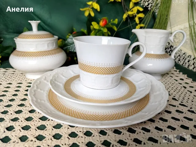 Златна мрежа K&A Krautheim Selb Bavaria, снимка 2 - Чаши - 55810052
