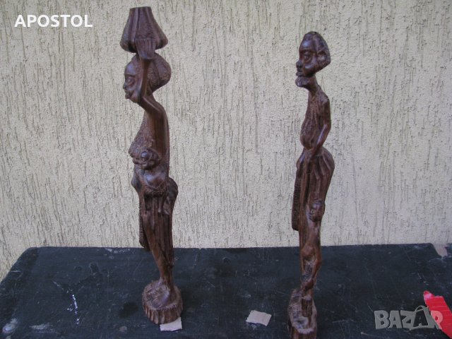  дървена статуетка африканска , снимка 4 - Колекции - 30408416