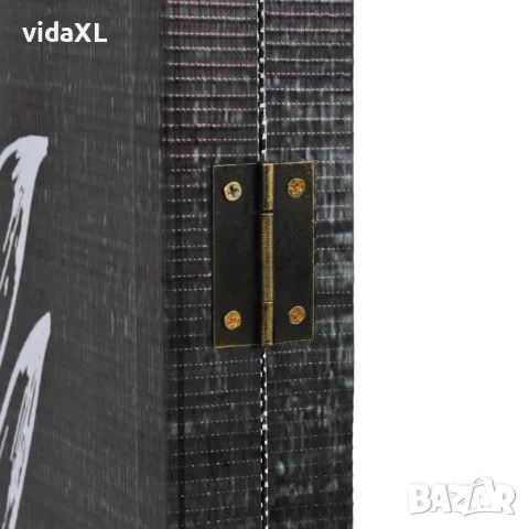 vidaXL Сгъваем параван за стая, 200x170 см, пера, черно и бяло, снимка 2 - Паравани - 56146449