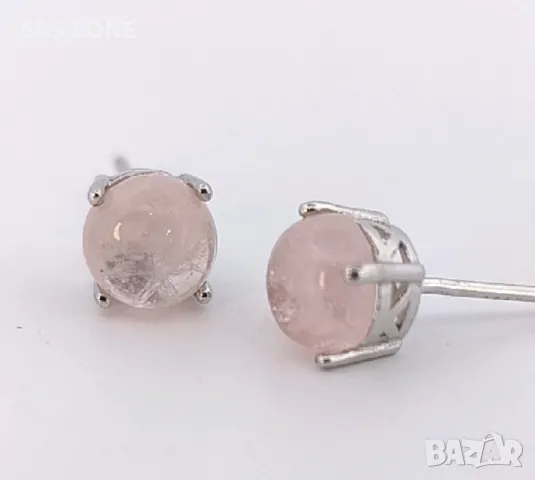 Сребърни Обеци с Топаз, снимка 4 - Обеци - 49823952