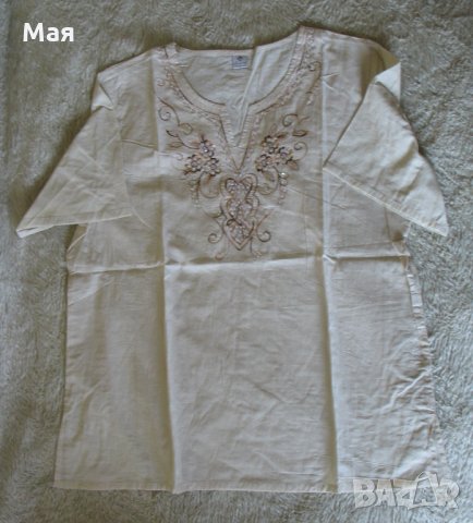 Нова дамска блуза с пайети, снимка 2 - Ризи - 31053505