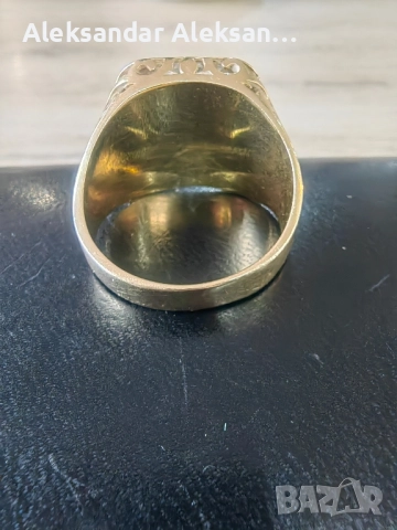 Мъжки златен пръстен, снимка 2 - Пръстени - 52670252