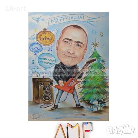 КАРИКАТУРИ , ръчно рисувам с пастели., снимка 8 - Картини - 42154903