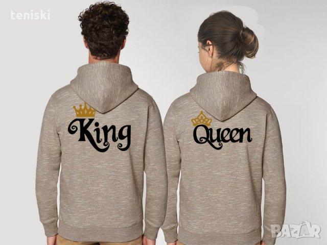 Промо цена Супер качествени Суичъри за семейства и влюбени двойки King Queen 6 модела, снимка 6 - Суичъри - 34566601