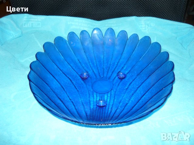 2 финни фруктиери от кристално стъкло в синьо - 25 лв. всяка, снимка 13 - Чинии - 40842517