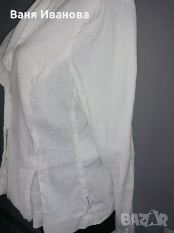 Armani Jeans бяло ленено сако, снимка 3 - Сака - 42065375