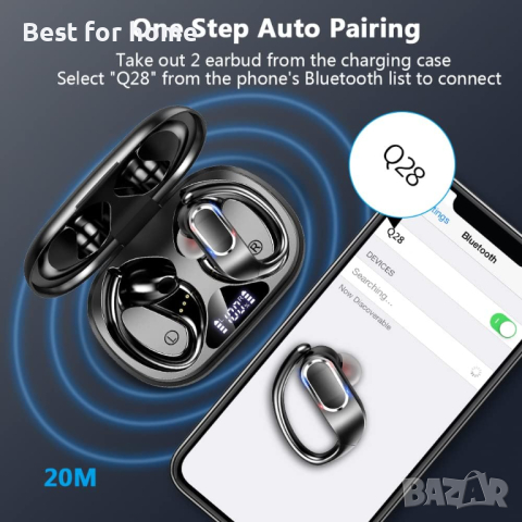 Rulafiss Q28 Безжичи слушалки, спортни Bluetooth 5.3, снимка 5 - Bluetooth слушалки - 44573368