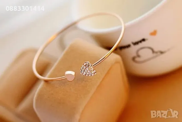 Гривна Златно Сърце , снимка 2 - Гривни - 47462745