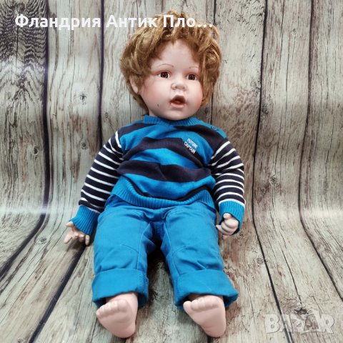 Голяма порцеланова кукла момченце, снимка 1 - Колекции - 30907912