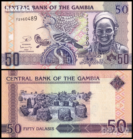 ❤️ ⭐ Гамбия 2006-2018 50 даласи UNC нова ⭐ ❤️
