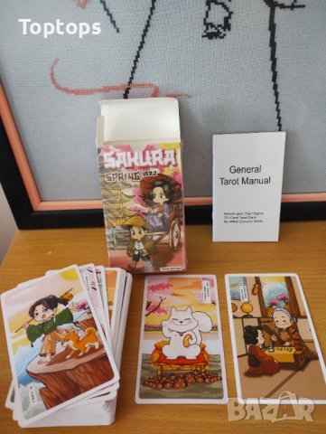 Таро 7x12cm: Sakura Spring Tarot & Pythia Tarot & Tarot of Oppisitions, снимка 2 - Карти за игра - 42291829