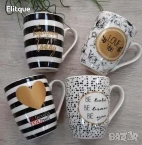 Керамична чаша, черно бели мотиви, 8.5X10.5CM, 200ML, снимка 14 - Чаши - 52854186