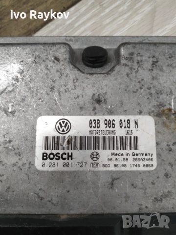 компютър VW VOLKSWAGEN PASSAT 1.9 TDI 038 906 018 N, 038906018N, BOSCH, 0281001727, снимка 2 - Части - 52937465