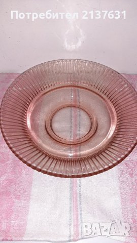 ГОЛЕМИ СТЪКЛЕНИ РЕТРО ФРУКТИЕРИ  - Ф 25 , Ф 26 ,Ф 28см, снимка 7 - Други - 36751290