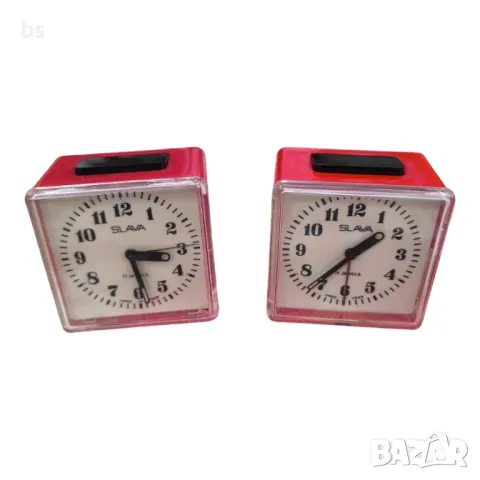 Ретро механични будилници Slava (обслужени), снимка 2 - Антикварни и старинни предмети - 49826503