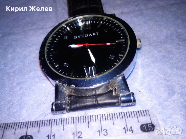 BVLGARI КВАРЦОВ ФЕШЪН МОДЕЛ РЪЧЕН ЧАСОВНИК ХУБАВА РЕПЛИКА с КАИШКА 32489, снимка 6 - Мъжки - 40443758