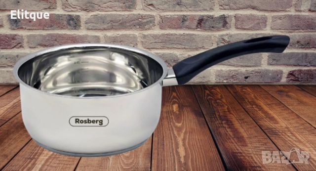 Касерола Rosberg ,14/18/20 см,  Бакелитена дръжка, Инокс, снимка 2 - Други - 52820069