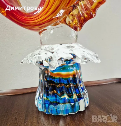 Голяма масивна фигура Murano Style glass , снимка 5 - Декорация за дома - 56327376