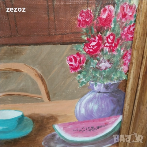 Картина натюрморт масло върху платно, снимка 9 - Картини - 51745150
