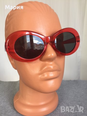 Нови Дамски Слънчеви Очила Червени Черни Прозрачни Кръгли Ретро Модел Модерни , снимка 5 - Слънчеви и диоптрични очила - 44448902
