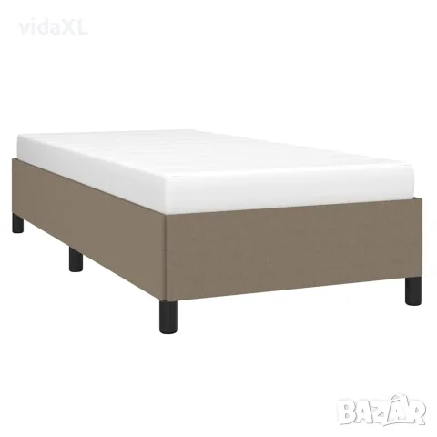 vidaXL Рамка за легло без матрак, таупе, 90x190 см, плат, снимка 4 - Спални и легла - 56147216