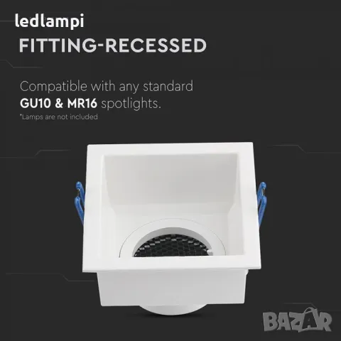 Луна За Вграждане Бяла Квадратна, снимка 2 - Лед осветление - 50111795