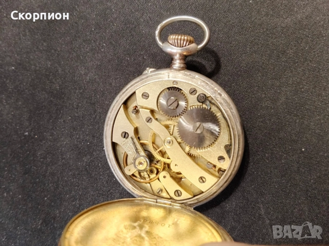 Швейцарски СРЕБЪРЕН джобен часовник 1901г. с позлата - 6 РУБИНА - ПРОМОЦИЯ, снимка 18 - Джобни - 48366603
