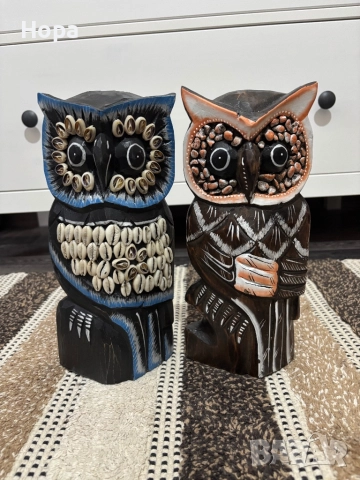 Бухал от дърво, снимка 2 - Декорация за дома - 52659455