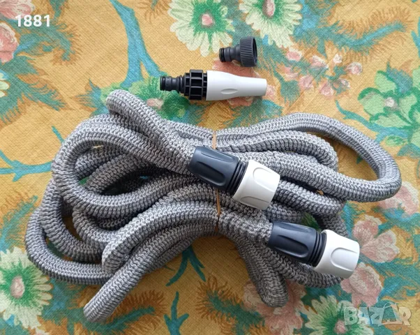 Комплект разтегателен маркуч от 5 до 15 метра с конектори и струйник. Нов., снимка 2 - Напояване - 49127496