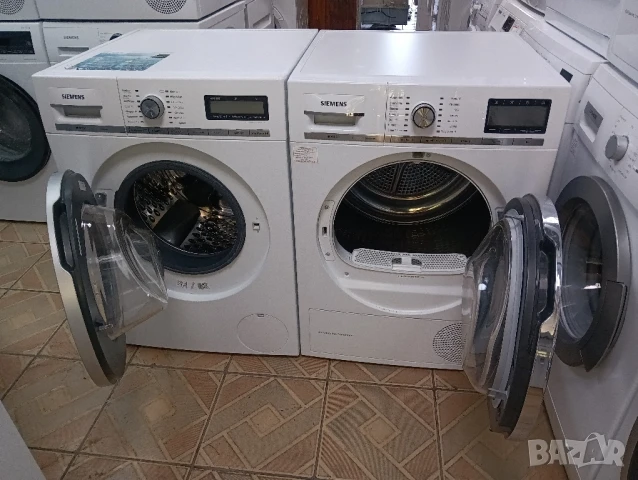 Комплект пералня и сушилня Siemens IQ 800 Edition 8кг А+++ Made in Germany 2 години гаранция!, снимка 3 - Перални - 50637468