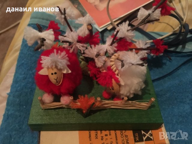 Декорация две агънца ръчна изработка