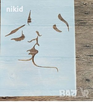 Целувка мъж жена лица шаблон стенсил спрей за торта Scrapbooking